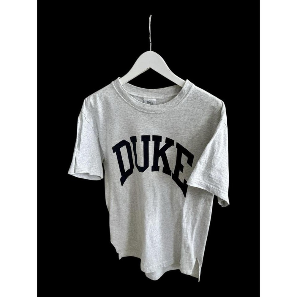 Vintage The Cotton Exchange 90s Duke University T-Shirt Sz Large Heather Grey